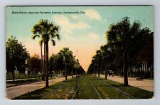 Jacksonville FL-Florida, Main Street, Advertising, Vintage c1912 Postcard picture