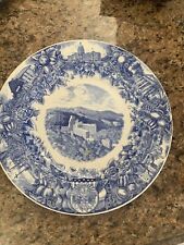 1936 WEDGWOOD BLUE Arkansas Centennial Commemorative Plate 10.5