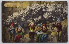 Vtg Post Card Jolly Gnomes Fairyland Caverns Rock City Gardens Lookout Mnt- B214 picture