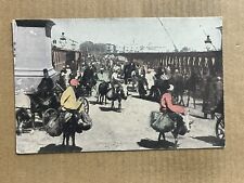 Postcard Cairo Egypt The Great Nile Bridge Donkey Vintage PC picture
