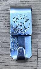 OKAY’S KEY SAFE Belt Split Ring Keychain Holder Hill Spec Prod Spokane Vintage picture