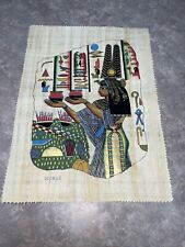 Rare Authentic Hand Painted Ancient Egyptian Papyrus--Nefertari-12x16 Inch picture