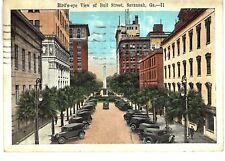 Savannah Bird's Eye View Of Bull Street 1924 GA picture