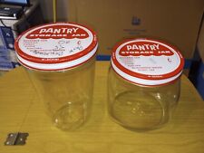2 Vintage Pantry Storage Jars picture