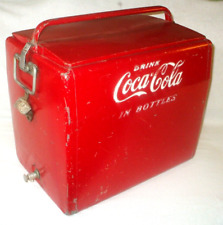 Vtg 1950’s Coca Cola Picnic Cooler  Patina Americana Cavalier  W/ Bottle Opener picture