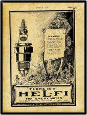 1920 Hel-Fi Spark Plugs New Metal Sign: Satan/Devil Theme - Belvidere, Illinois picture