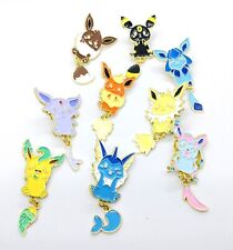EEVEELUTION DANGLING TAIL PIN Pokemon Anime Eevee Lapel Brooch Set (You Choose) picture