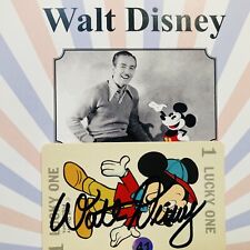 AUTHENTIC Walt Disney Autograph Signed Disney Card  1960s W/ Notary Framed picture