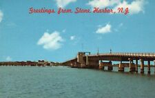 Postcard NJ Stone Harbor New Jersey Ocean Drive Highway Bridge Vintage PC e2151 picture