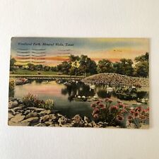 Mineral Wells TX Texas, Woodland Park, Linen Postcard Posted in 1944 picture