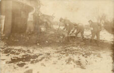 WWI RPPC Postcard Red Cross Dig Through Rubble Destruction picture