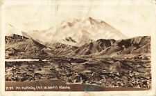 Mt. McKinley Alt. 20,300 ft., Alaska AK - 1943 Real Photo RPPC picture