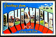 Louisville KY 1953 Vintage Linen Postcards Unique Collectible Kentucky Postcard picture