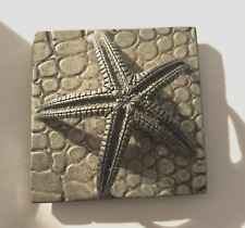 VINTAGE  PEWTER SEA STARFISH TRINKET BOX CIPOLLA FOR NEIMAN MARCUS picture