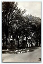 c1950's Park Entrance Storm Lake Iowa IA RPPC Photo Unposted Vintage Postcard picture