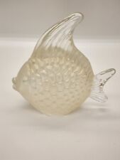 Beautiful Vintage Silvestri Handcrafted Frosted Glass Fish Figurine/Paperweight picture