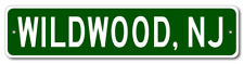 Wildwood, New Jersey Metal Wall Decor City Limit Sign - Aluminum picture