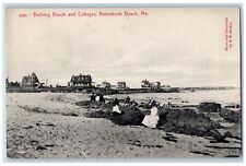 1910 Bathing Beach And Cottages Seashore Tourists Kennebunk Beach Maine Postcard picture