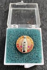 Coca-Cola Service Pin - 10 Year gold, silver bottle, w/red inlay and 2 rubies. picture