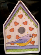 V' Lovely Robin Bird house tin Box picture
