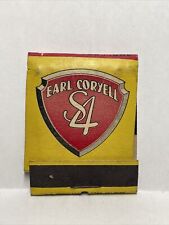 RARE Earl Coryell S4 A Better Gasoline Gas Motor Oil Automobile Matchbook (-1) picture