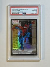 Upper Deck Marvel Platinum Spiderman BLACK RAINBOW Parallel Card #183 PSA10 picture