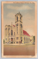 Vtg Post Card First Lutheran Church, Oklahoma City, Oklahoma G193 picture
