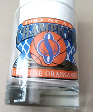 SYRACUSE ORANGEMEN 2003 NCAA BASKETBALL NATIONAL CHAMPIONS GLASS W/ SCORES NEW picture