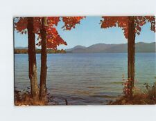 Postcard Colorful Lake George Autumn Scene New York USA picture