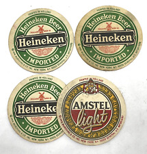Heineken Amstel Light Beer Double Sided Drink Coasters QTY 4 Coasters picture