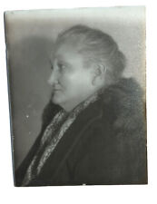 Ca. 1920's Glass Photo Dry Plate PortraitOf Woman In Coat picture