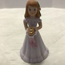 Vintage 1981 Enesco Blond Growing Up Girl Figurine age 8 picture