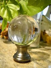 Small Acrylic Crystal Meditation Divination Sphere Crystal Ball with metal base. picture