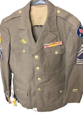 WW2 US 4 Pocket Jacket Tunic & Pants Army Forces Western Pacific - 39S/W34/L35 picture