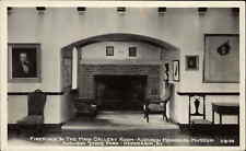 Henderson KY Kentucky Audubon Museum Fireplace Cline? Real Photo Postcard picture