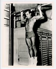 Robert Conrad Photo Vintage Reprint Workout in Gym Pull Ups Bare Chested picture