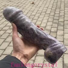 11in Natural Purple mica Quartz Carved Crystal Genital Reiki Healing 1PC picture