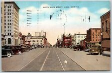 North Main Street, Lima, Ohio 1948 - Postcard picture