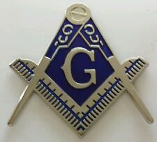 Freemason Masonic cut-out car emblem in silver  picture