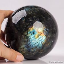 1834g 108mm Large Natural Labradorite Quartz Crystal Sphere Healing Ball Chakra picture