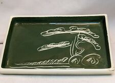 Von S Beaux Arts Carmel By The Sea Vtg Green Pottery Ceramic  Trinket Tray  picture