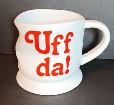 Vintage 'Uff Da' Norwegian Squashed & Dented Novelty Mug Cup Berquist Imports picture