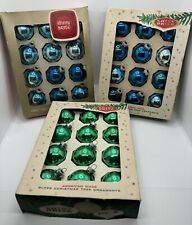 Lot of 36 Vintage Shiny Brite Glass Christmas Ornaments In Box Made In USA picture