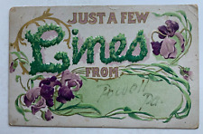 1909 PA Greetings Postcard Powell Pennsylvania 