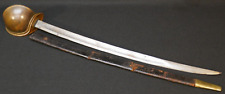 USN U.S. Navy M1860 Naval Boarding Cutlass Sword 'AMES 1862' & Leather Scabbard picture