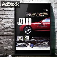 90's Authentic Official Vintage HKS × TOYOTA SUPRA JZA80 Mk4 Ad Poster,TURBO KIT picture
