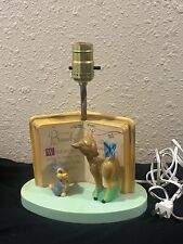 Vintage Bambi & Thumper Plastic Lamp Dolly Toy Co No Shade Working Condition picture