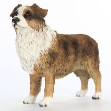 Australian Shepherd Figurine Hand Painted Collectible Statue Brown picture