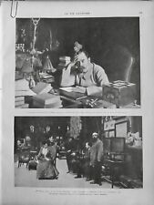 1902 Man Writer Emile Zola 2 Newspapers Antique picture