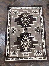 Incredibly Fine Weave Two Grey Hills Navajo Rug picture